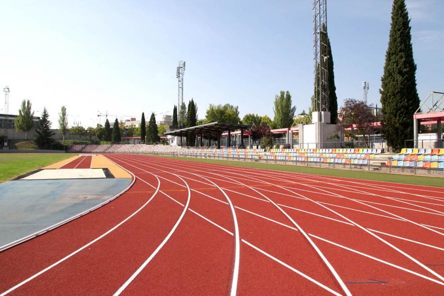 Pistas de atletismo en el Polideportivo Municipal de Alcobendas