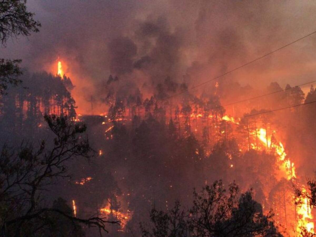 El incendio de Garafía comienza a estabilizarse condicionado por el tiempo
