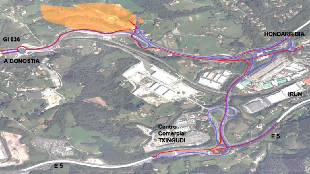 Imagen de la zona donde se quiere construir el mega outlet "Hondarribia Villag"