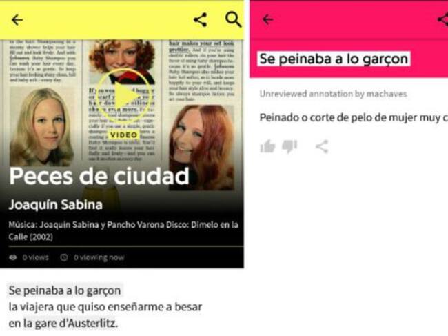 Canción 'Peces de ciudad' de Joaquín Sabina es una de las canciones que se pueden consultar.