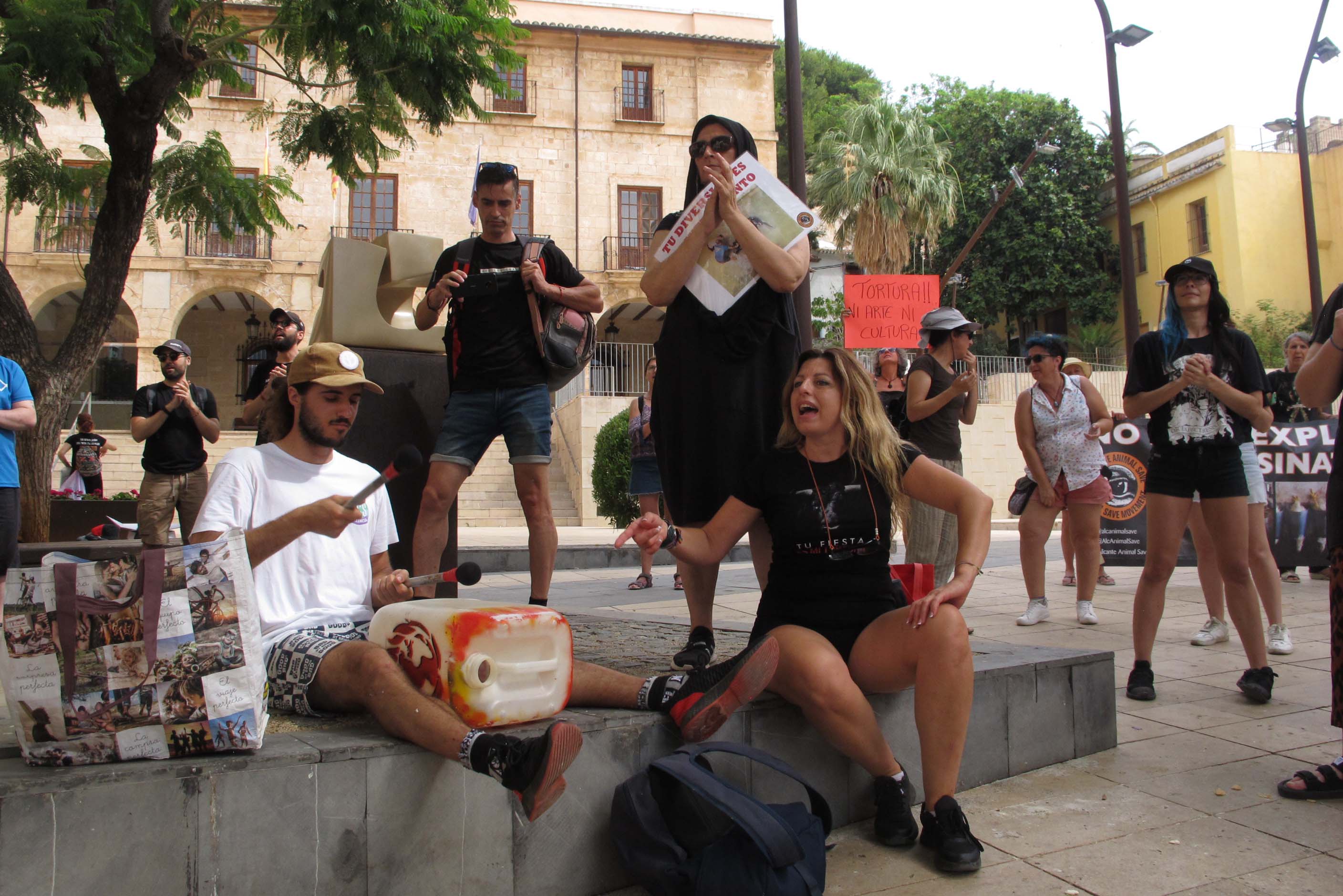 Momento de la manifestación.