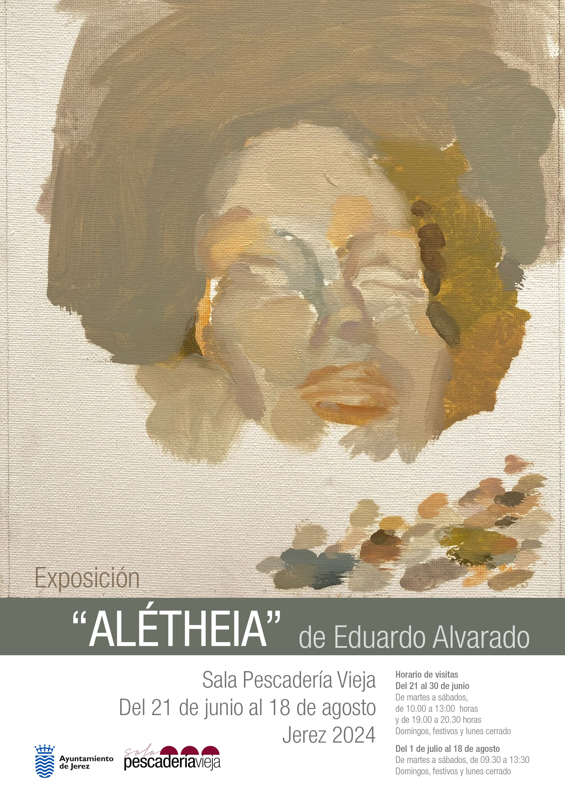 Cartel Aléthia, exposición en honor a Eduardo Alvarado