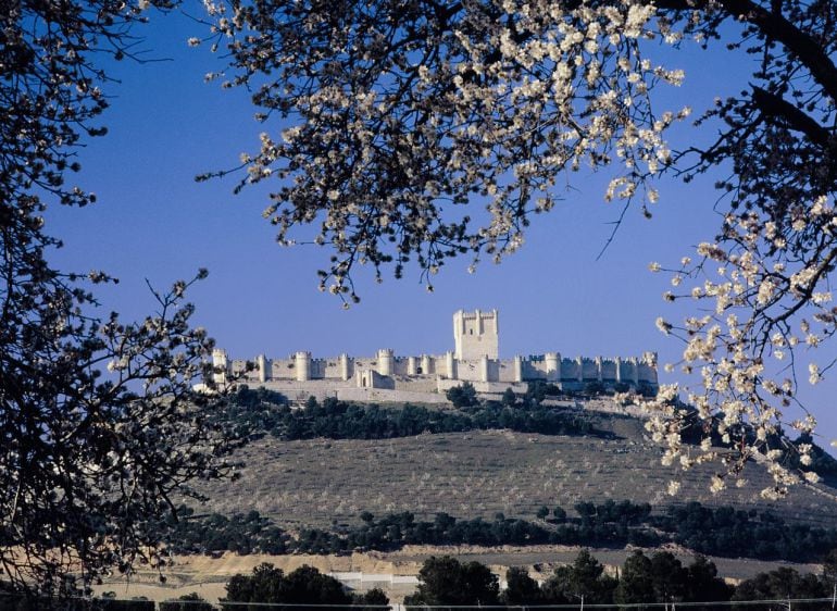 Bella panorámica del Castillo de Peñafiel, sede del Museo Provincial del Vino.