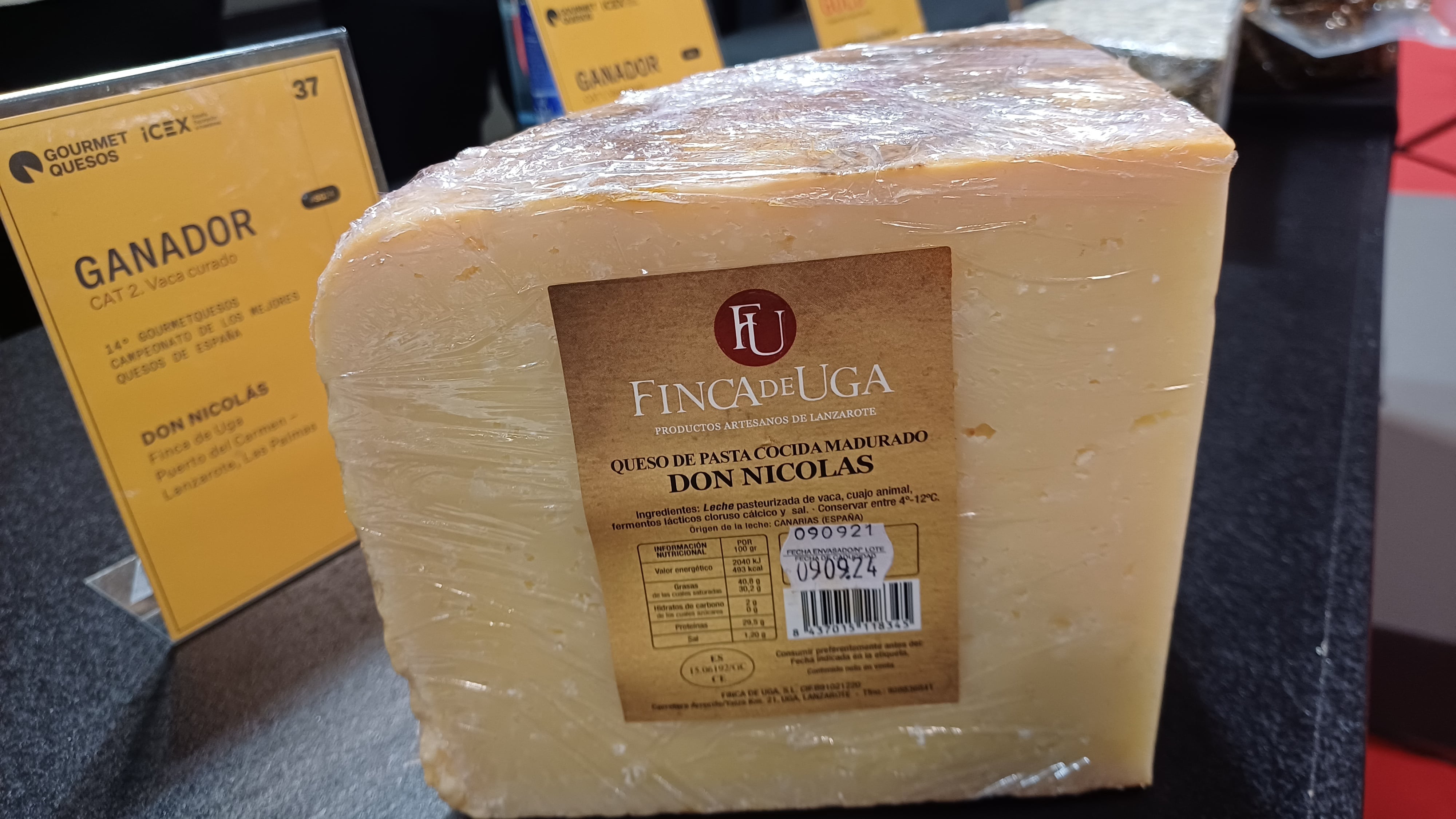 Don Nicolás de Finca de Uga, en Lanzarote, mejor queso de España 2024