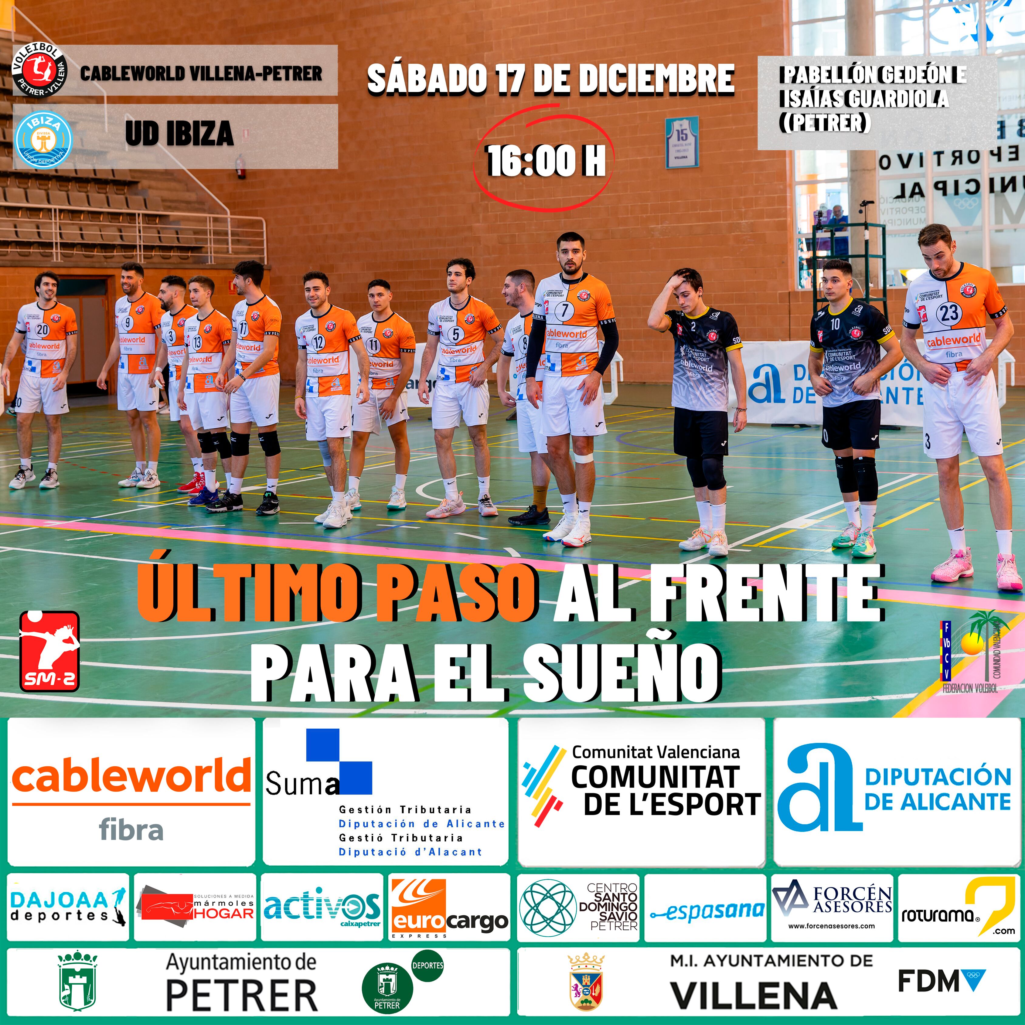 Cartel que anuncia el partido