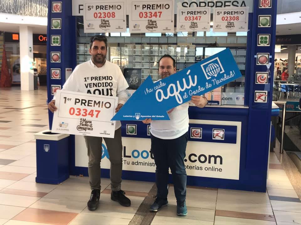 La administración de loterías Santamaría, en Xàtiva. Fuente: Gerardo Santamaría