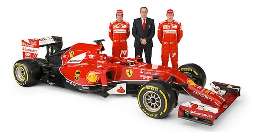 Raikkonen y Alonso con el coche nuevo