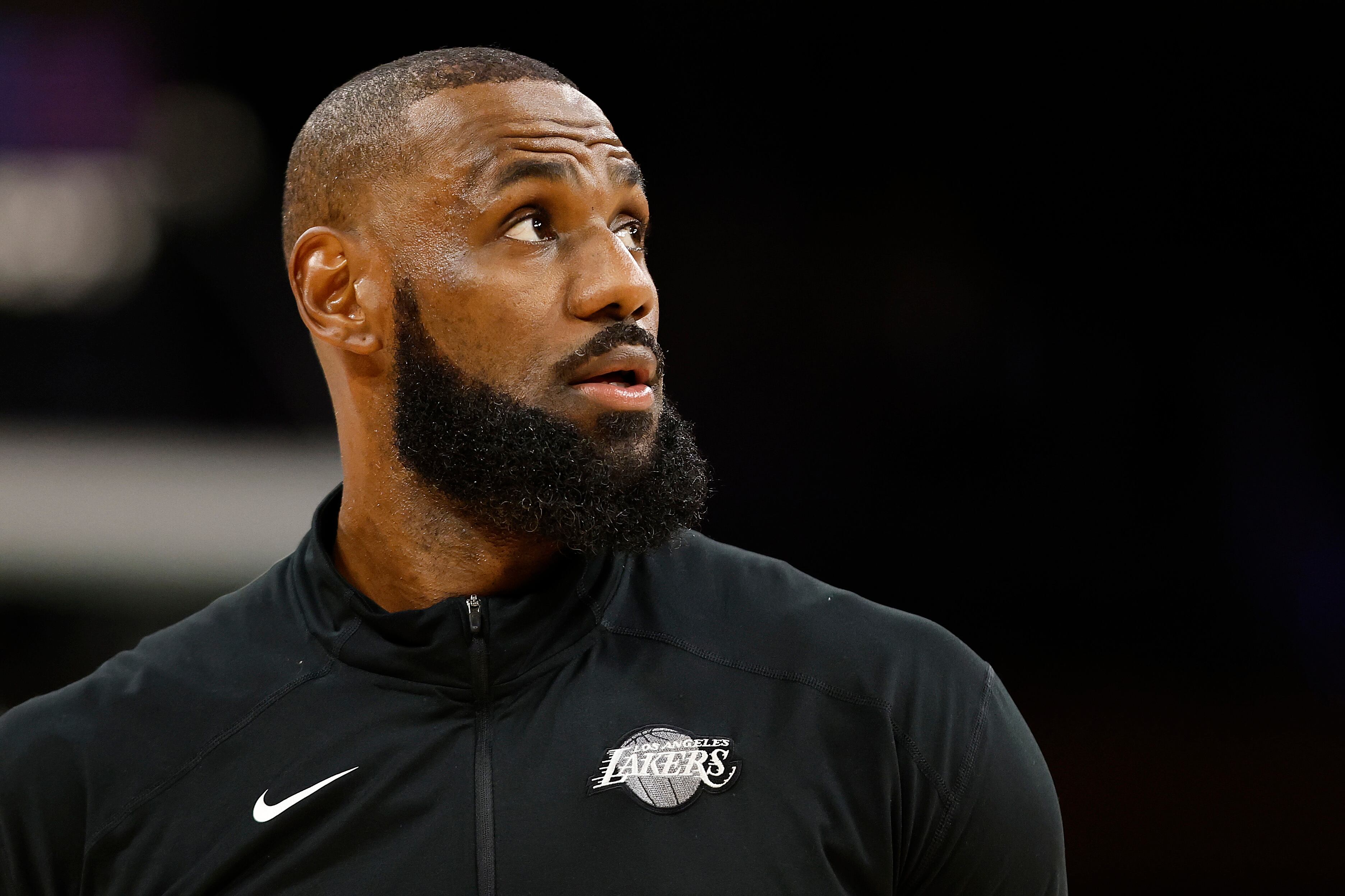 LeBron James, en la previa del partido entre Memphis Grizzlies y Los Angeles Lakers