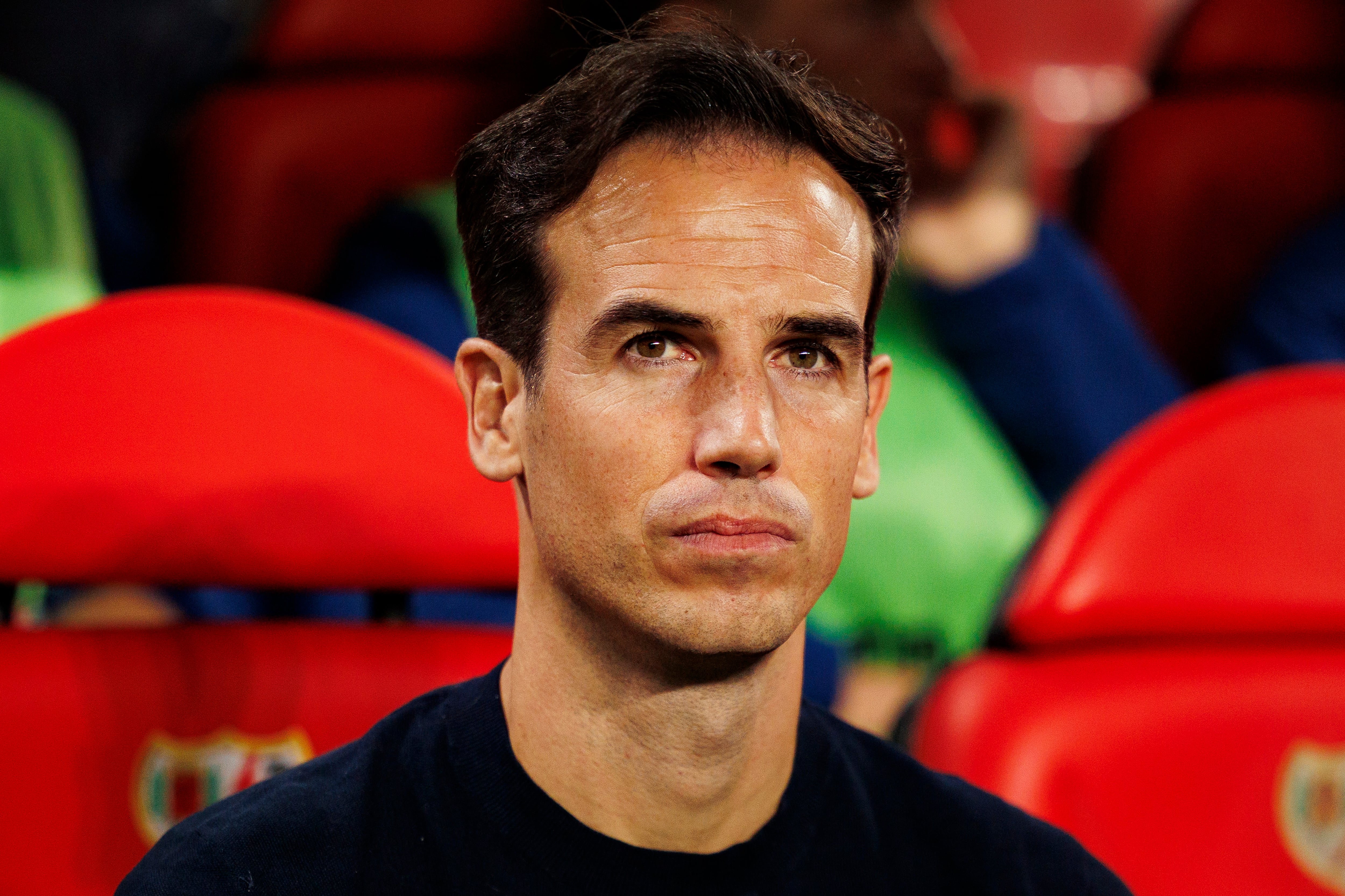 Íñigo Pérez durante el partido contra el Lech Poznan en Conference League