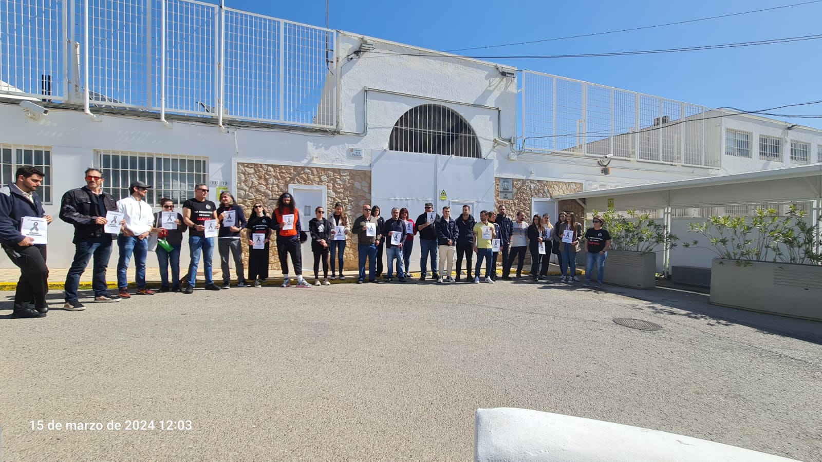 Protesta en la cárcel de Ibiza (foto CSIF)