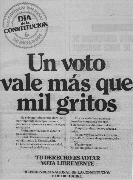 Anuncio del referendum de la Constitución.