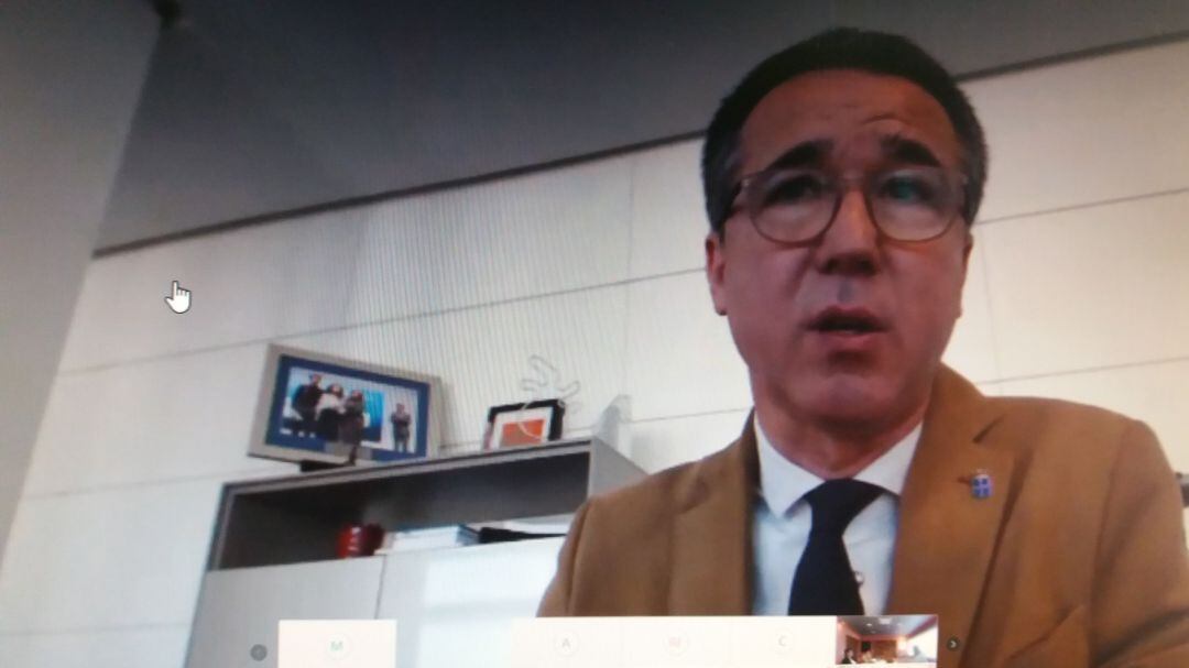 El consejero de salud en una comparecencia telemática
