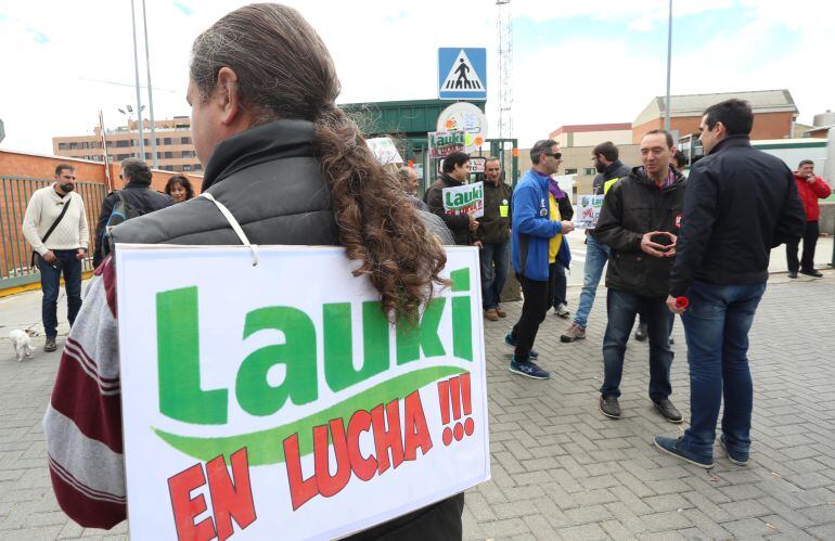 Manifestación de los trabajadores de Lauki