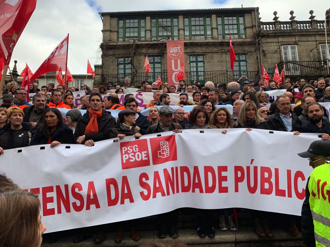 Manifestación en Santiago en defensa de la Sanidad Pública