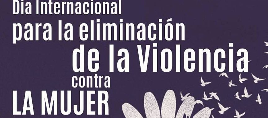 Cartel del 25 N en Caudete