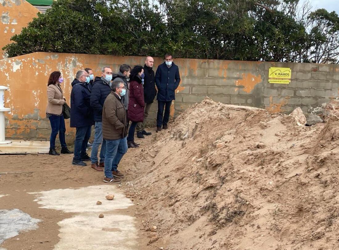 Visita de Demarcación de Costas de la playa de Tavernes