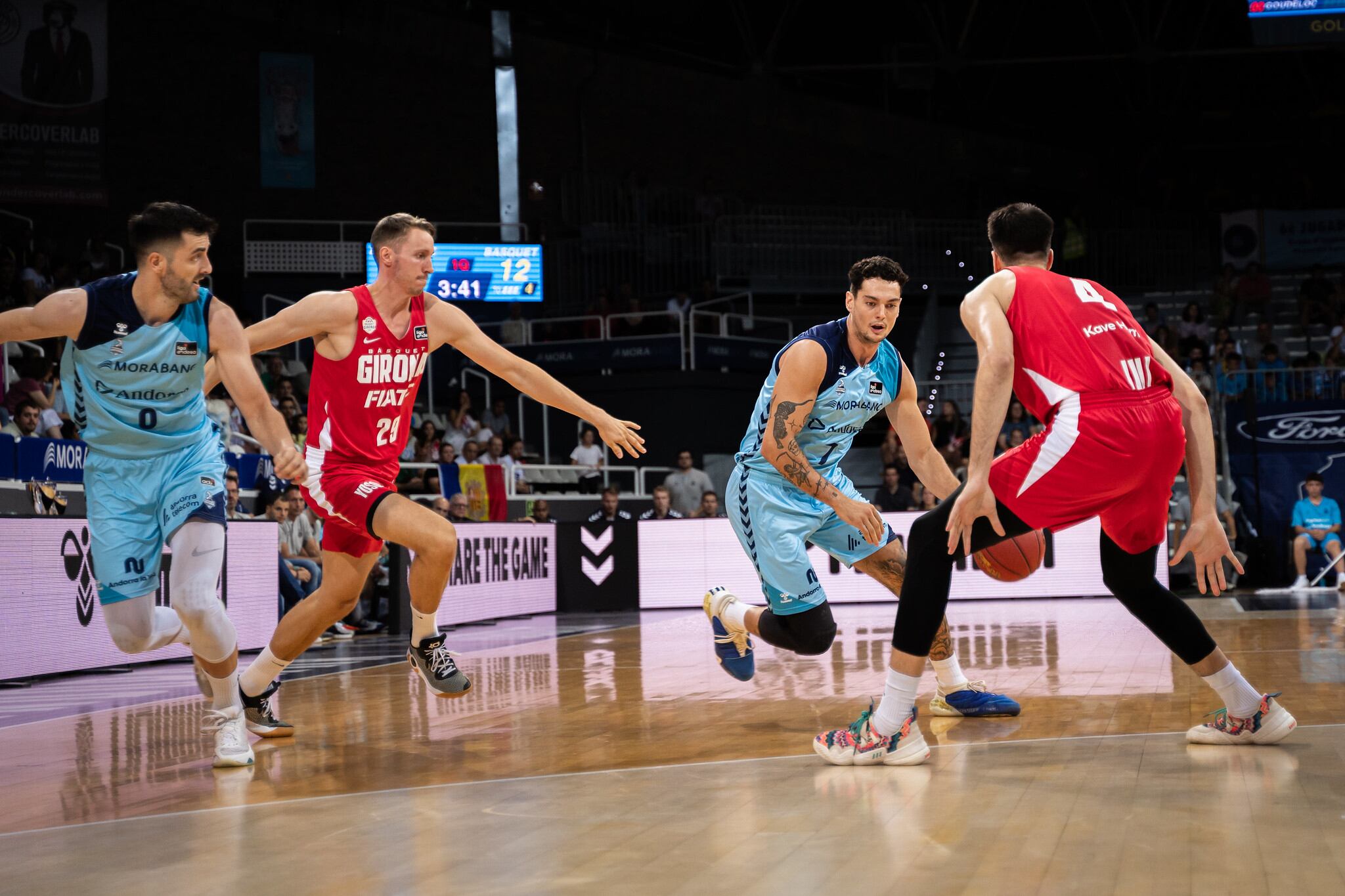Rubio durant el partit de pretemporada contra el Girona.