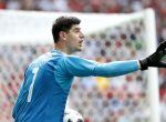 Courtois, durante el partido ante Túnez