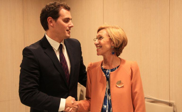 Rosa Díez y Albert Rivera en una fotografía de archivo.