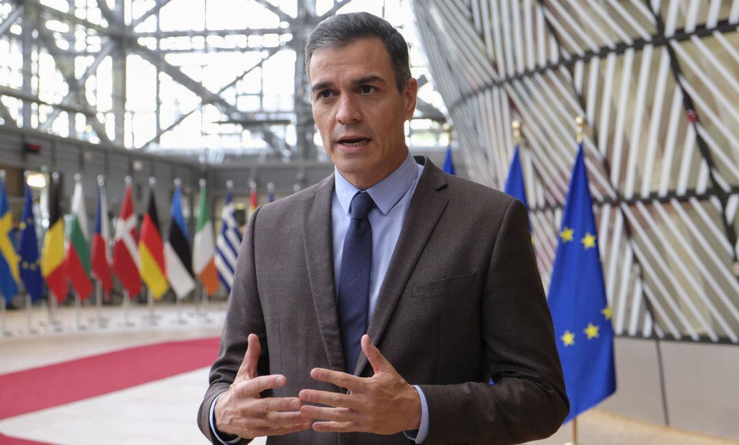 El presidente del Gobierno, Pedro Sánchez, en Bruselas.