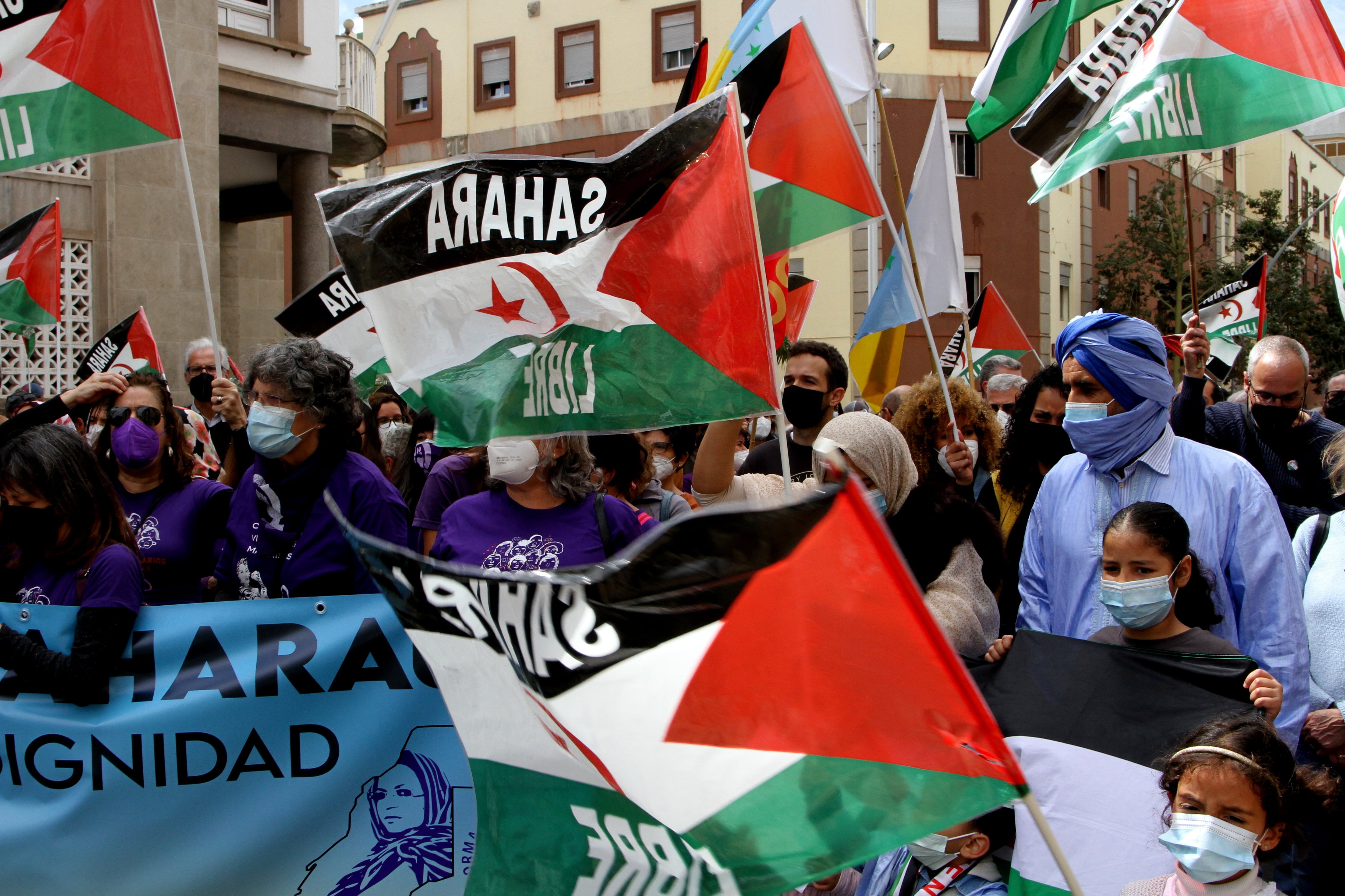 Imagen de archivo de una protesta en favor del Sáhara Occidental