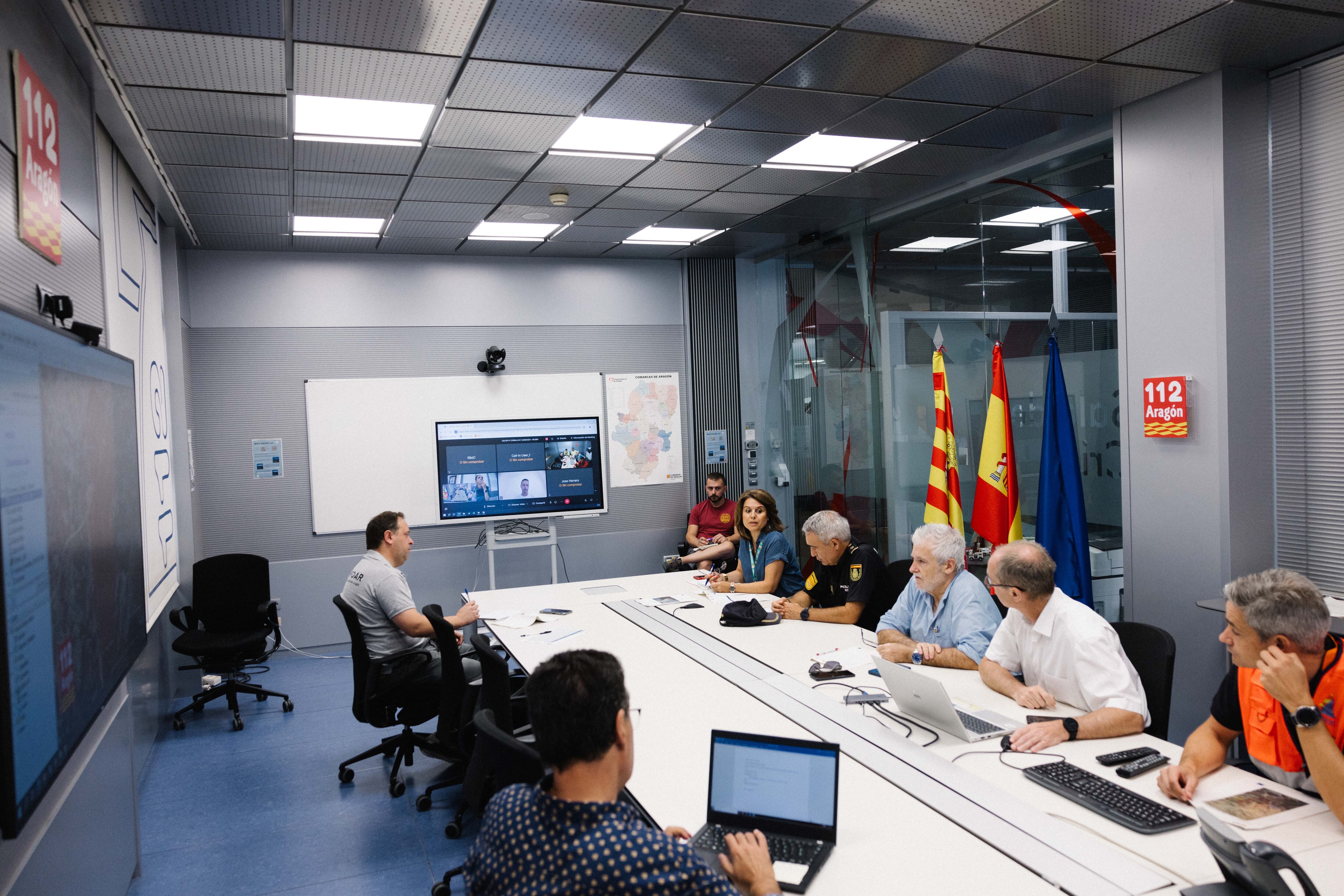 Reunión del CECOPI por el incendio de Corbalán (13/08/2024)