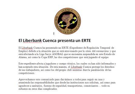 Comunicado del ERTE en el Liberbank Cuenca