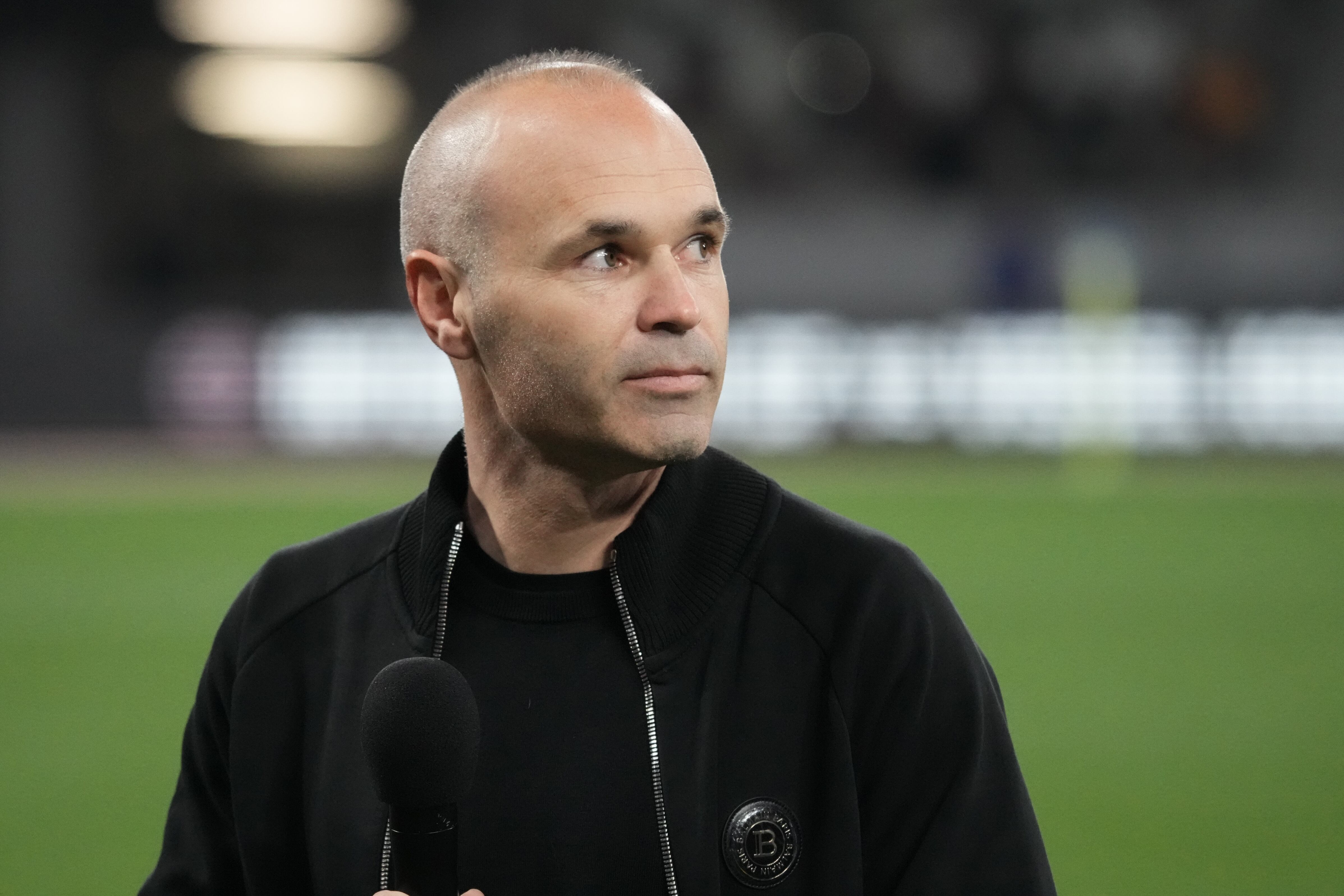 Andrés Iniesta, durante una entrevista en la previa de un partido entre Vissel Kobe y Inter Miami