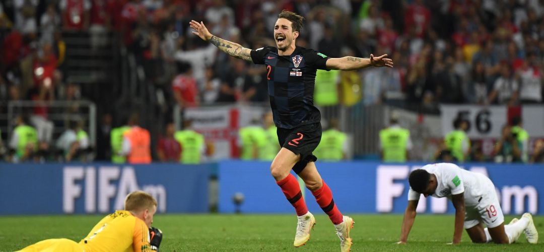 Sime Vrsaljko celebra la clasificación croata en Rusia