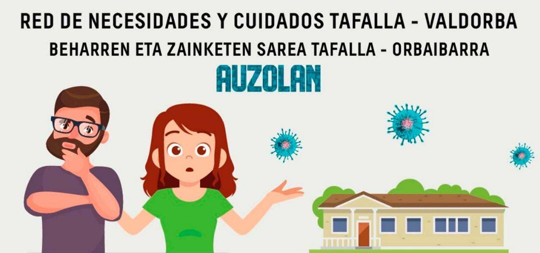 Cartel de la campaña de voluntariado de Tafalla y la Valdorba