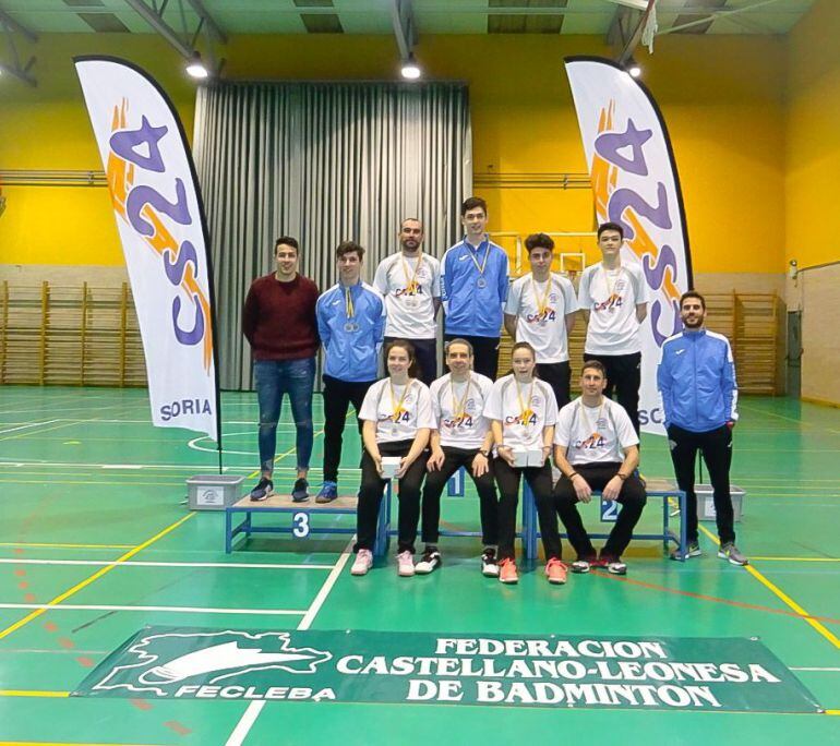 Los medallistas sorianos en el Regional celebrado en Soria.