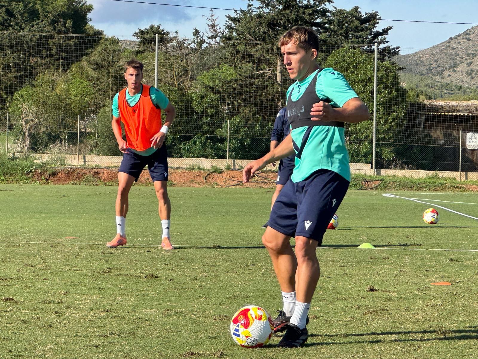 Pablo de Blasis en el entrenamiento de este martes en la Ciudad Deportiva José María Ferrer