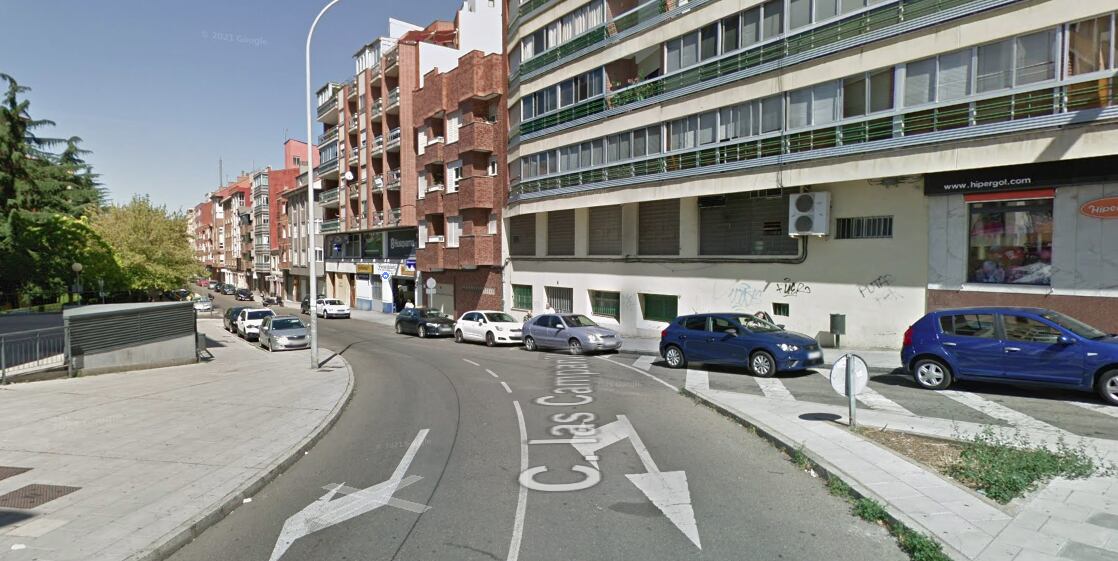 Calle Campanilla donde tuvo lugar el choque