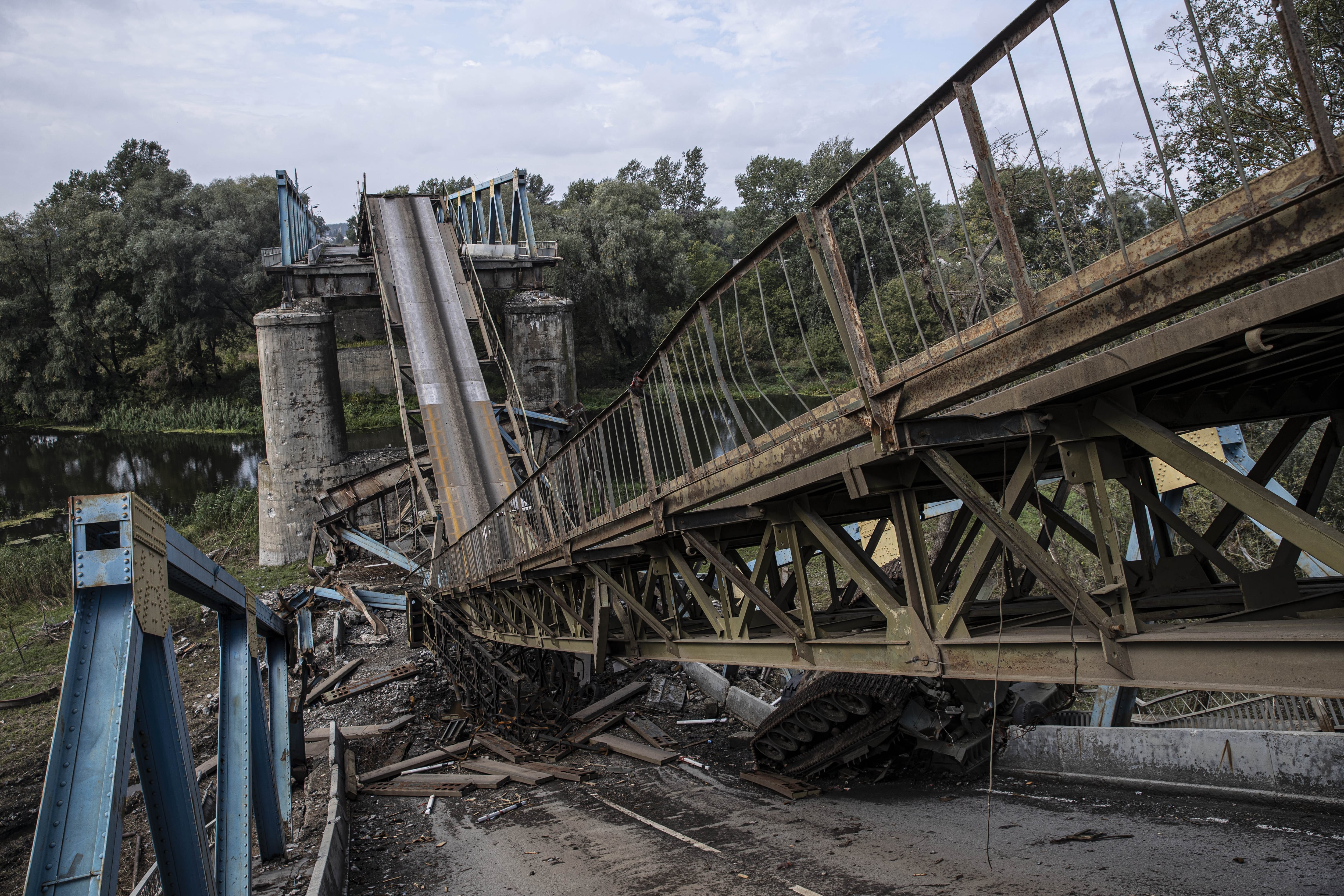 La ciudad de Izium destruida