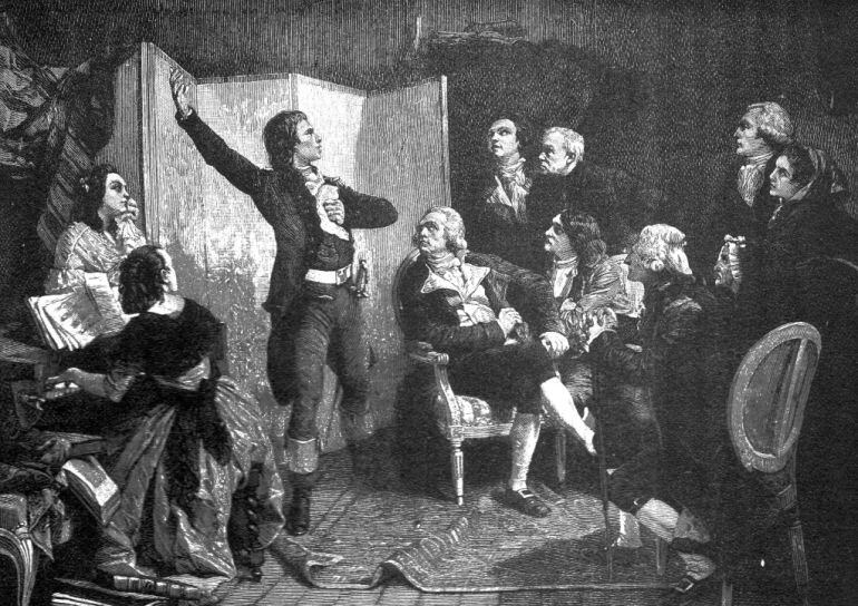 'Claude Joseph Rouget de Lisle chantant la marseillaise'