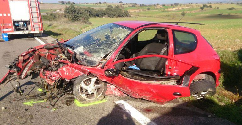 Imatge del cotxe accidentat