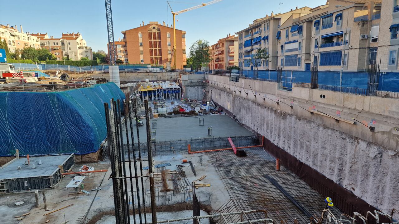 Edificio en construcción en el barrio Parque Nueva Granada de esta capital