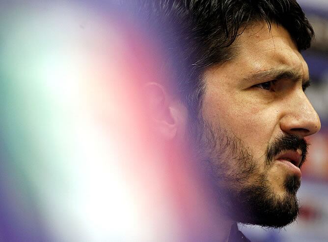 Gattuso, durante la rueda de prensa