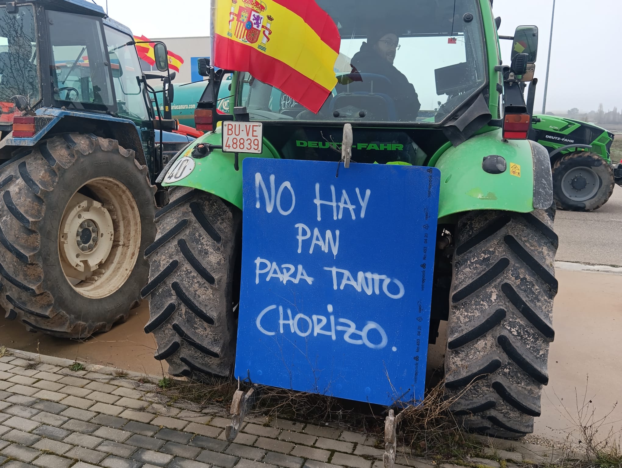 imagen de archivo de la tractorada Aranda 14 febrero