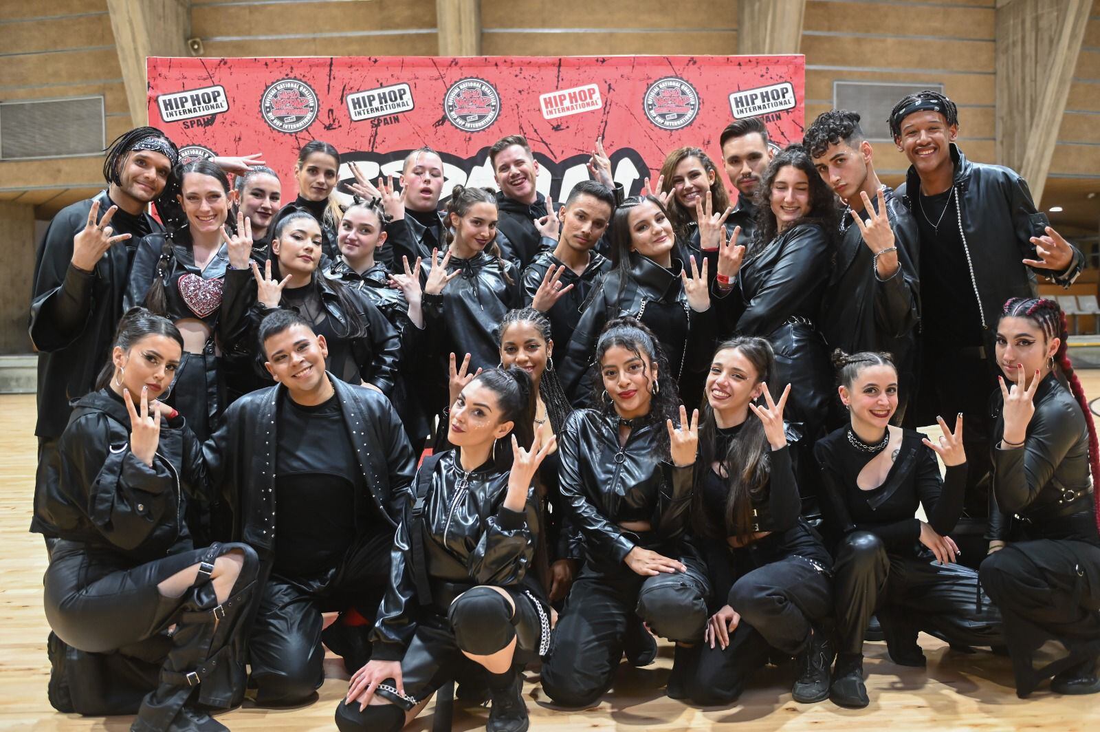 El cuerpo de bailarines clasificados para el Hip Hop International 2022.