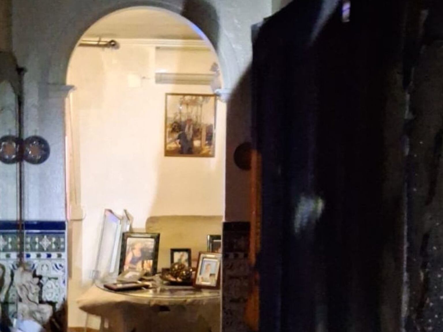 Estado en el que quedó la vivienda incendiada