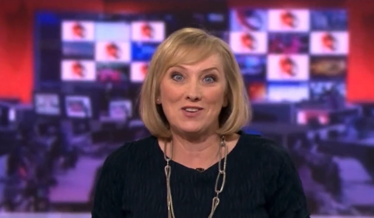 La presentadora de la BBC Martine Croxall.