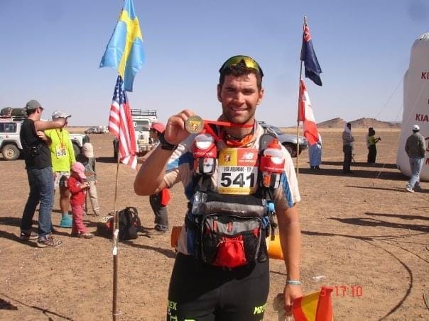 Alex Rubio, tras completar el Marathon des Sables