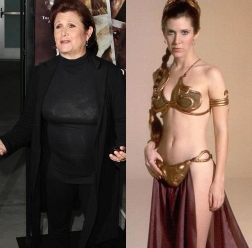 La actriz  Carrie Fisher saltó a la fama a los 19 años. Ahora a sus 52, sufre un desorden alimenticio