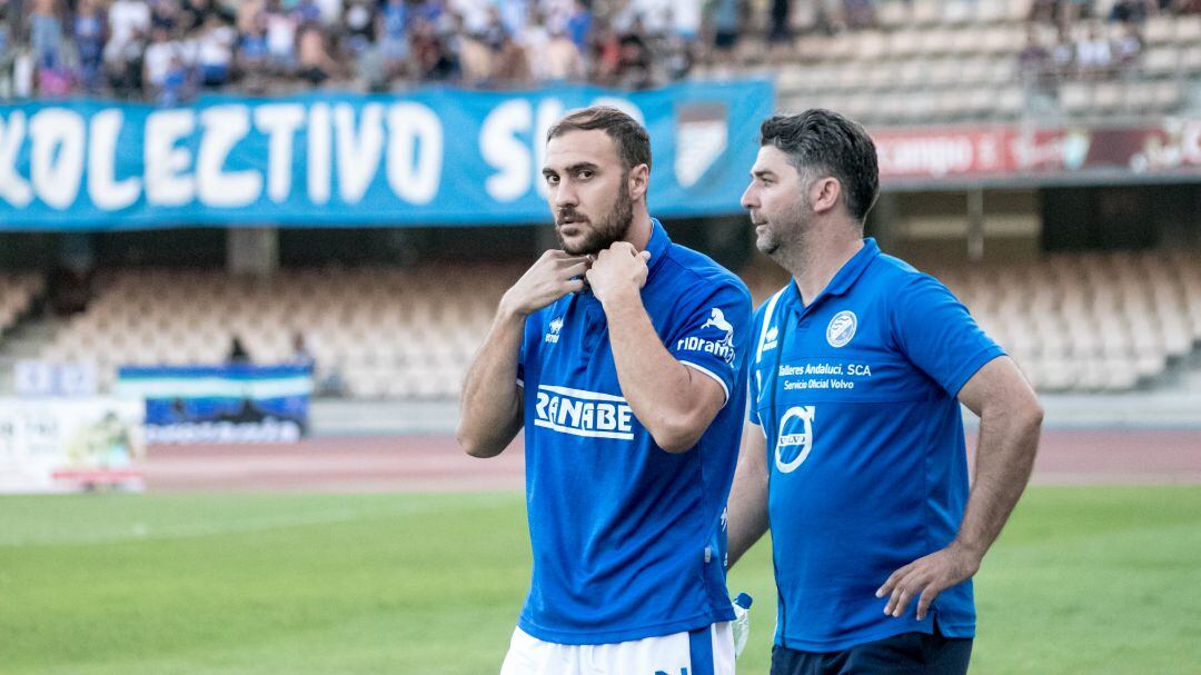 Javi Tamayo durante un partido en Chapín esta temporada