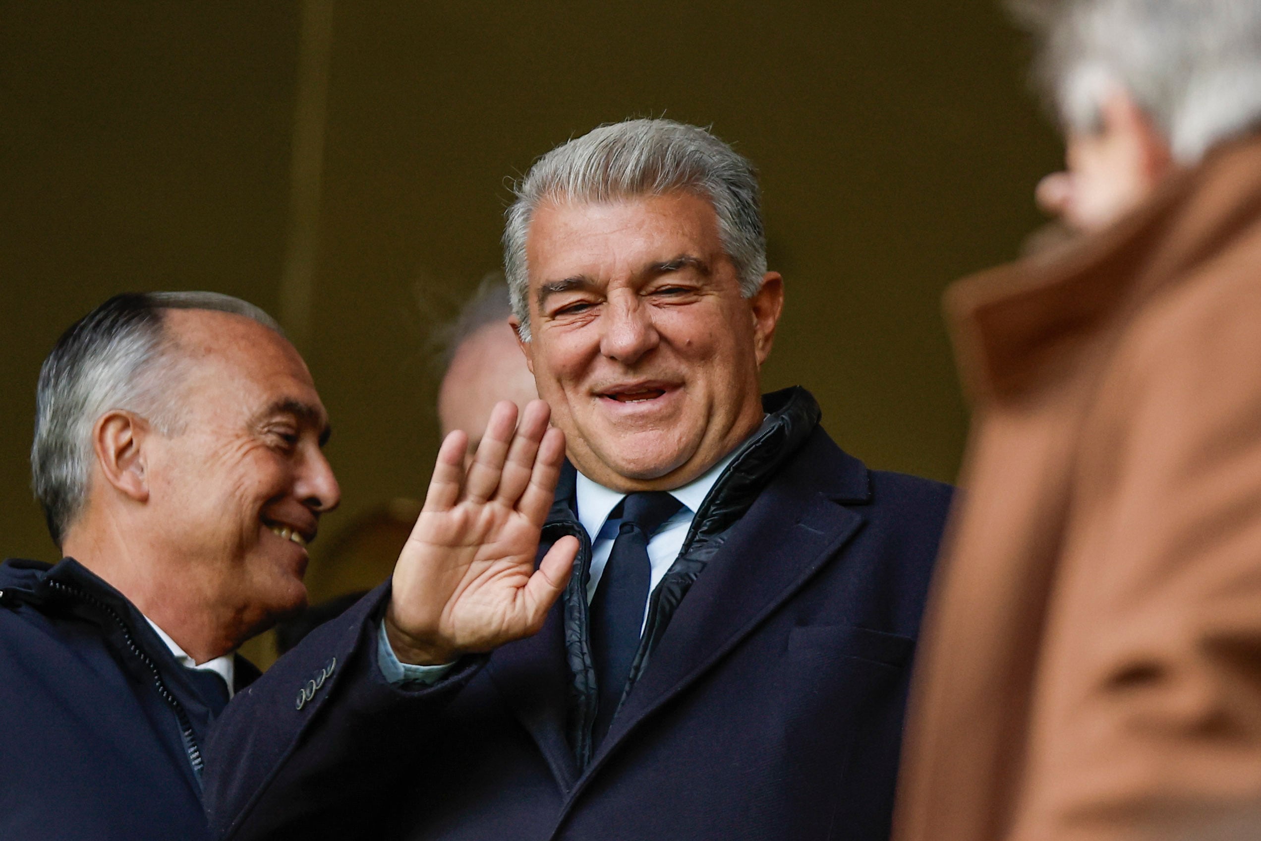 Joan Laporta, en el Villarreal-Barça de LaLiga