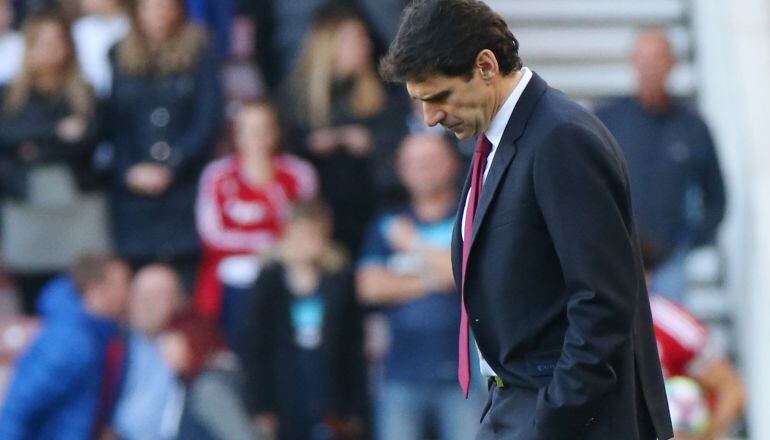 Karanka, cabizbajo tras el partido con el Watford