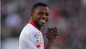 Lass sonríe durante un partido con el Rayo Vallecano