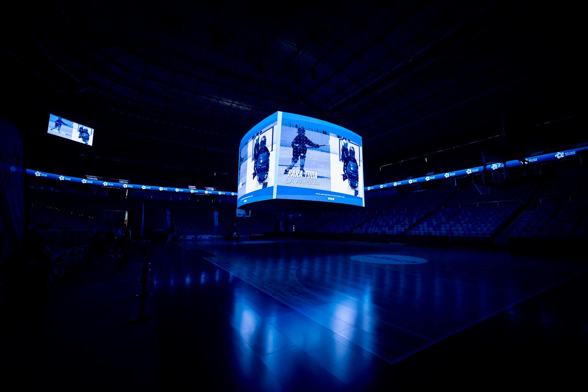 El nuevo videomarcador del Martín Carpena que se estrenará este sábado en el partido entre el Unicaja y el Bàsquet Girona