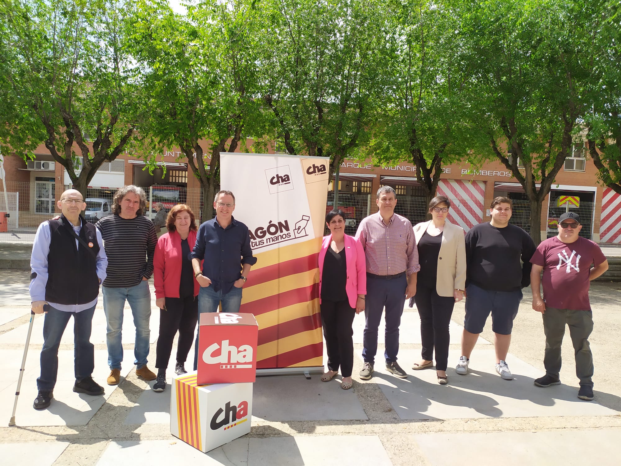 Acto electoral de CHA en Huesca